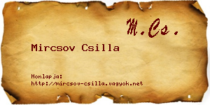 Mircsov Csilla névjegykártya