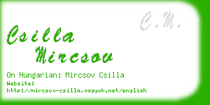 csilla mircsov business card